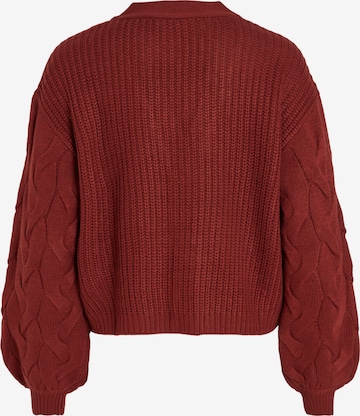 VILA Knit Cardigan in Red