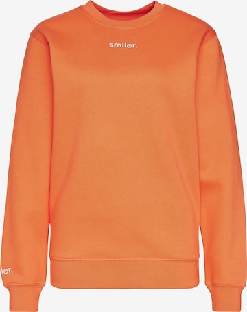 Sweat-shirt smiler. en orange : devant