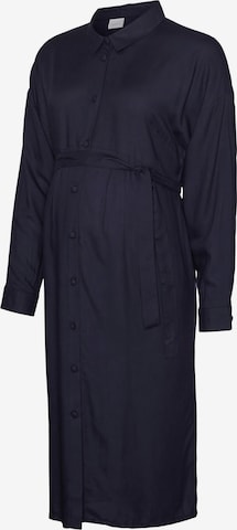 Robe-chemise MAMALICIOUS en bleu : devant