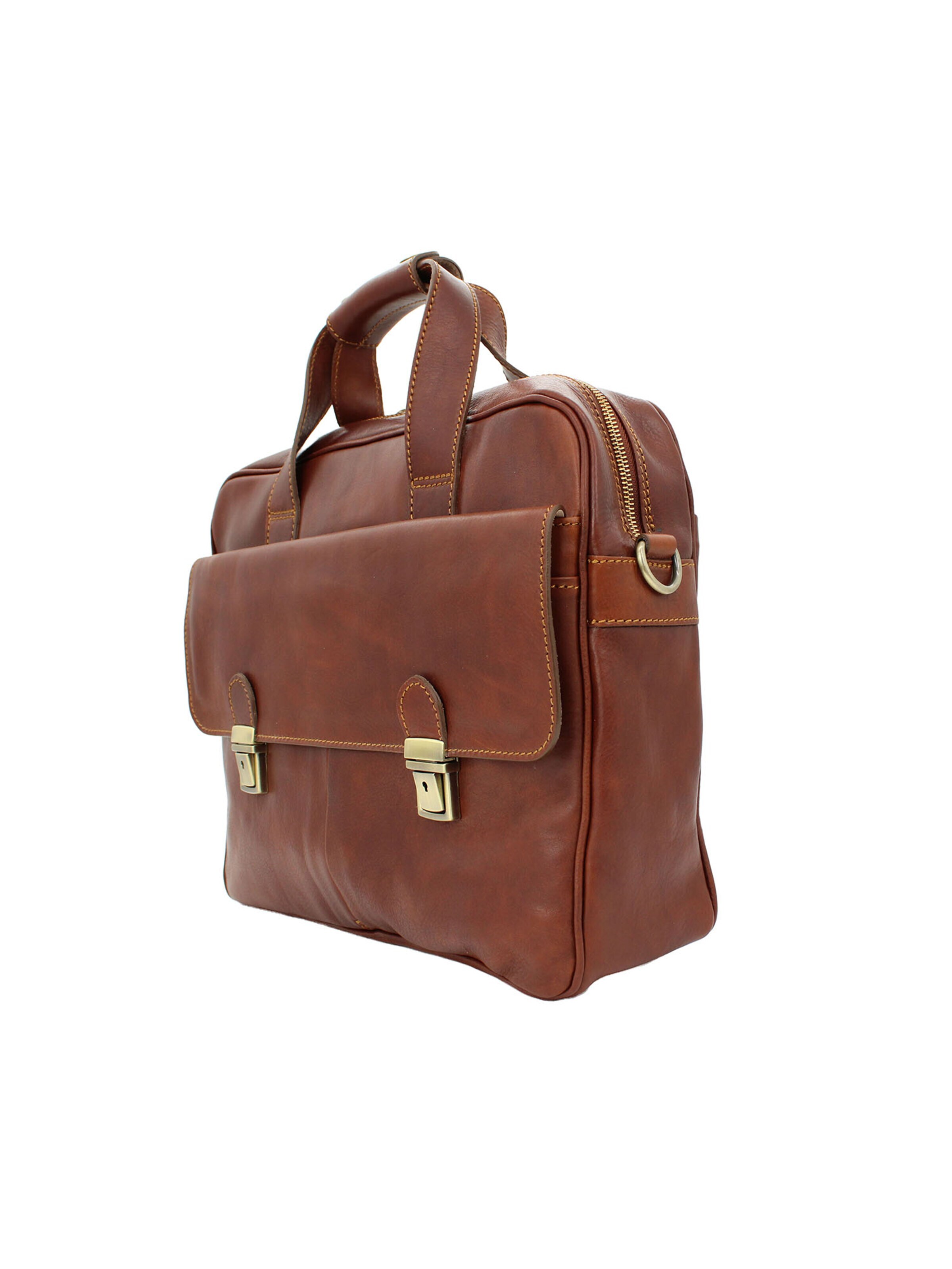bupell Laptop Bag 'Clemente' in Brown: front