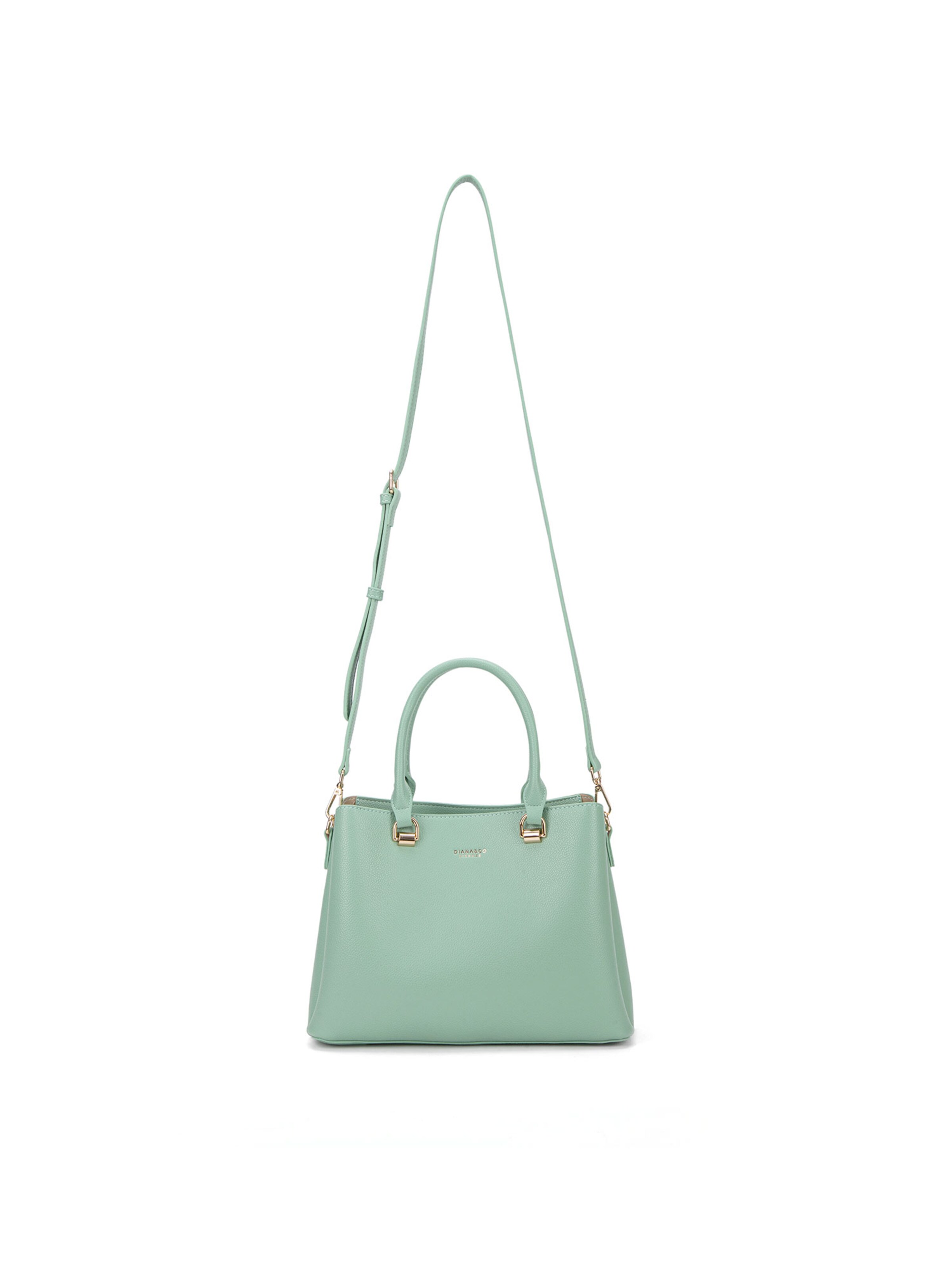 Borsa a mano 'Borsa a Mano Vegan Leather Diana & Co Firenze - Zip e Tracolla Rimovibile' di Diana&Co. in verde