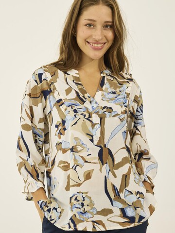 ze-ze Blouse 'Dot 075' in Blue: front