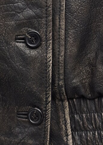 MANGO Lederjacke in Braun