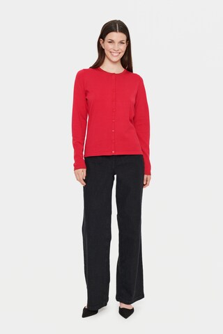 SAINT TROPEZ Knit cardigan 'Mila' in Red