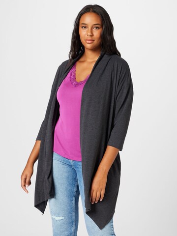 ONLY Carmakoma Knit cardigan in Grey: front