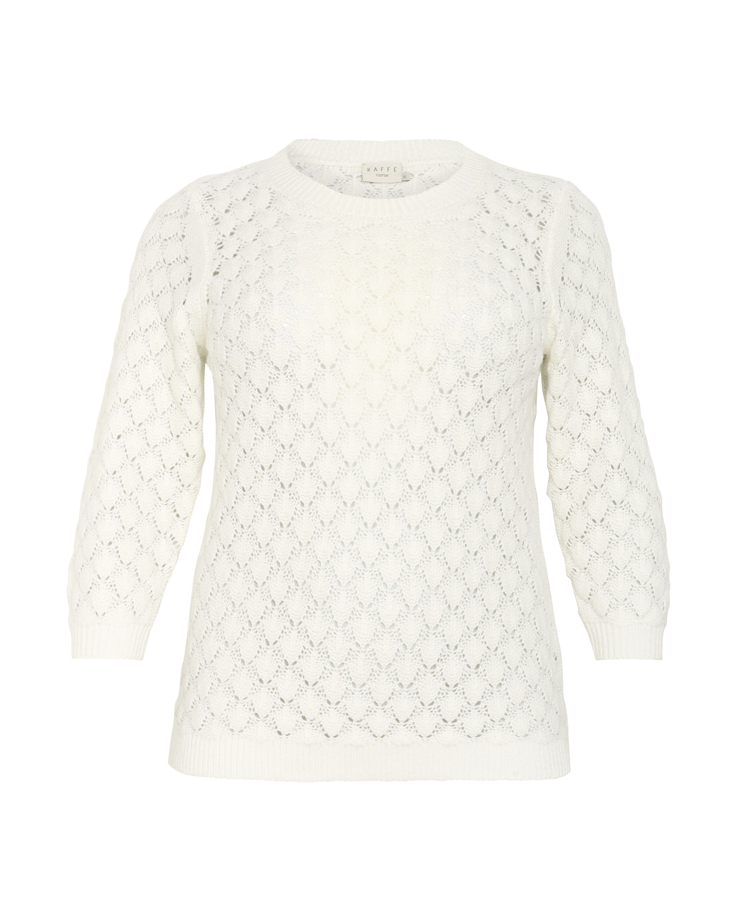 KAFFE CURVE - Pullover 'KCMani' em branco: frente