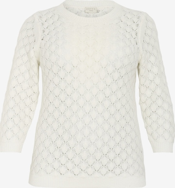 KAFFE CURVE - Pullover 'KCMani' em branco: frente