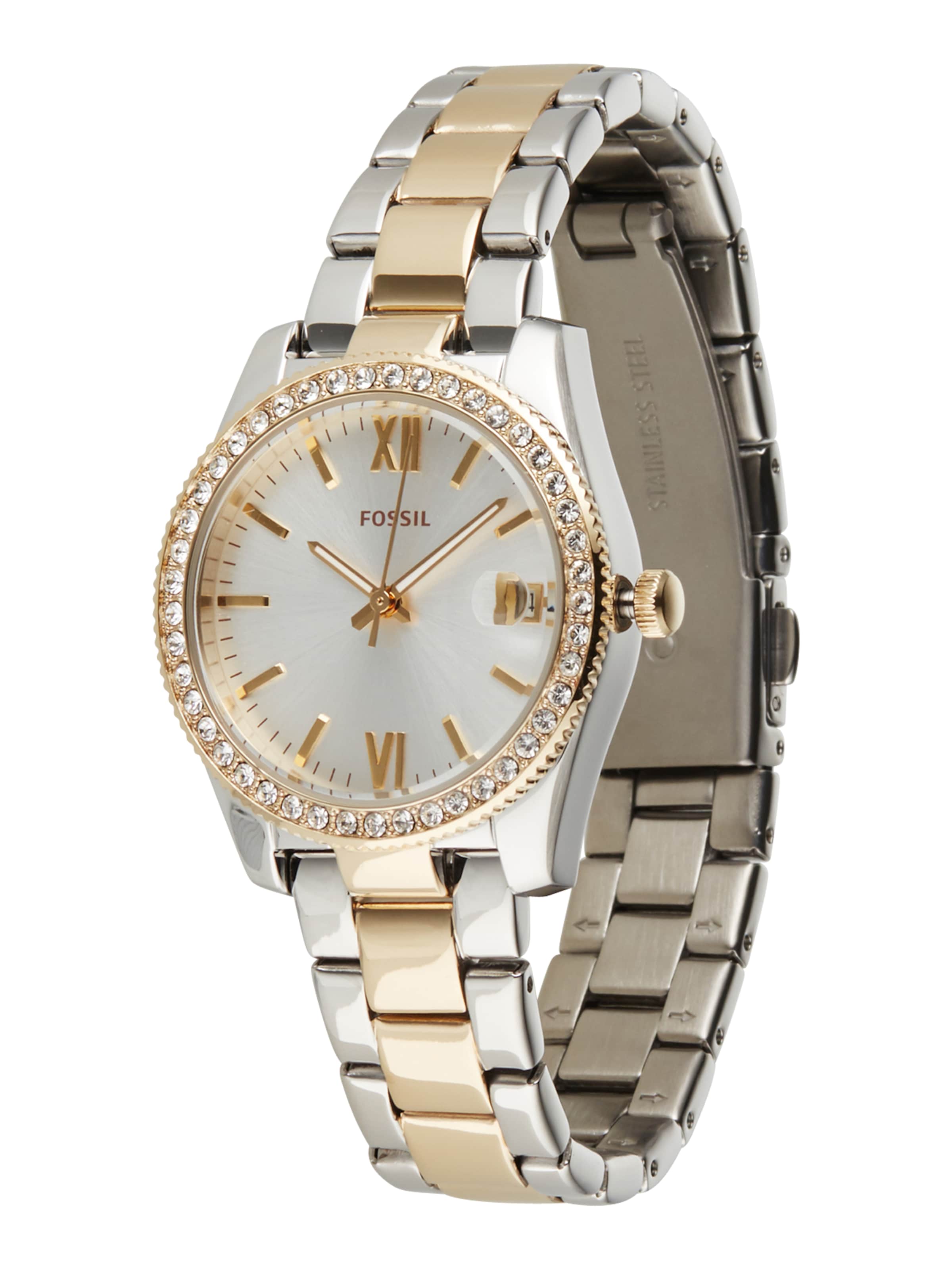 FOSSIL Аналогов часовник 'Scarlette Mini' в сребърно: отпред