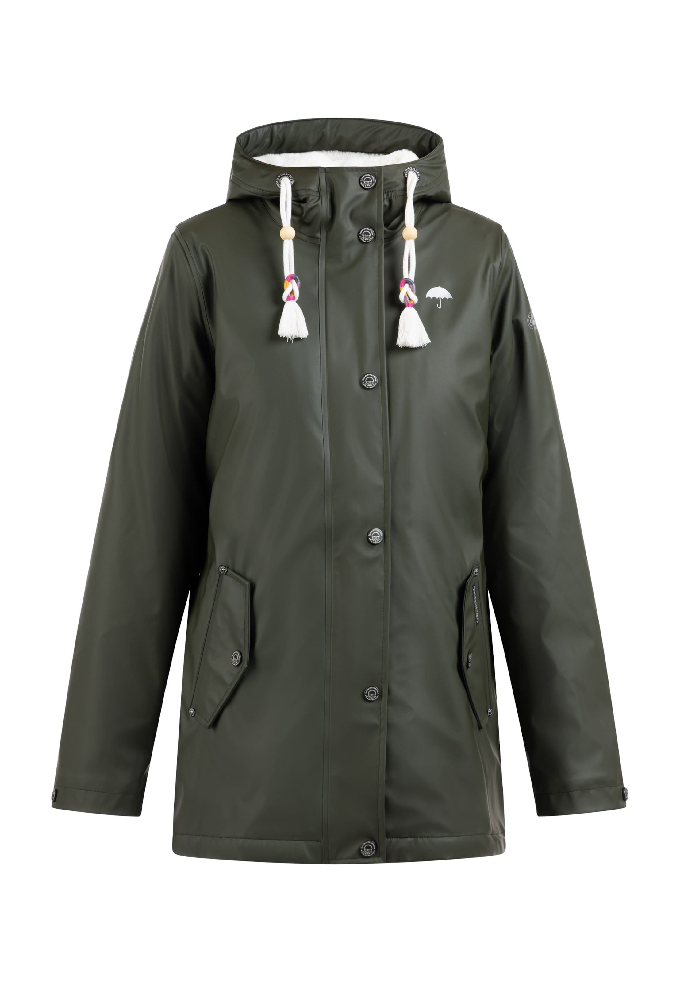 Schmuddelwedda Functionele jas in Groen: voorkant