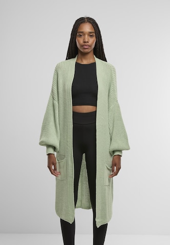 Cloud5ive Knitted Coat in Green: front