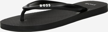 BOSS Teenslippers in Zwart: voorkant