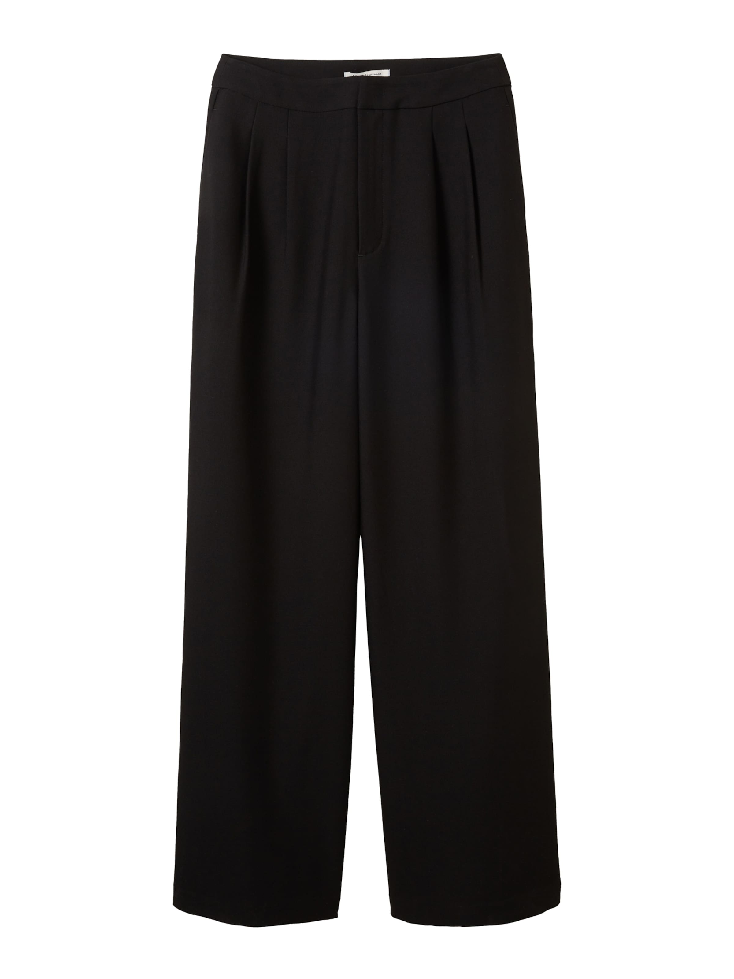 Wide Leg Pantalon à pince TOM TAILOR DENIM en noir : devant