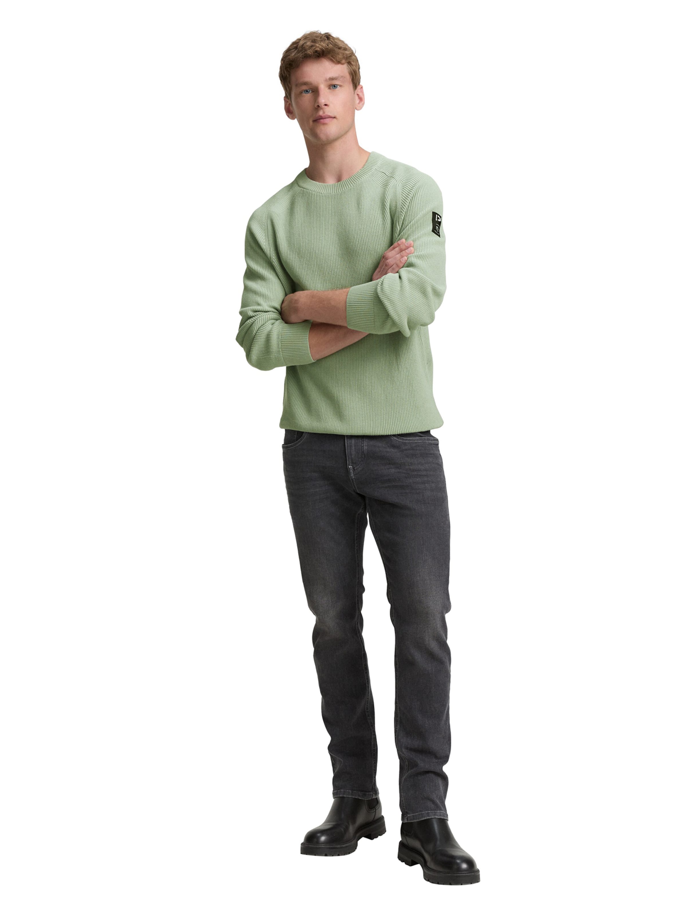 TOM TAILOR DENIM Sweater in Green