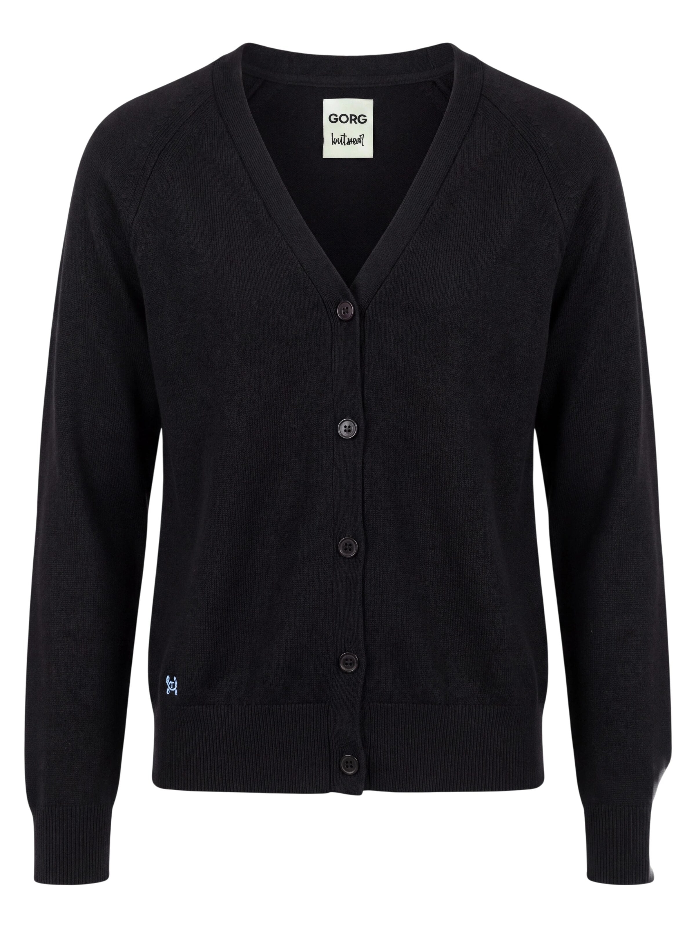 GORG Knit Cardigan in Black: front