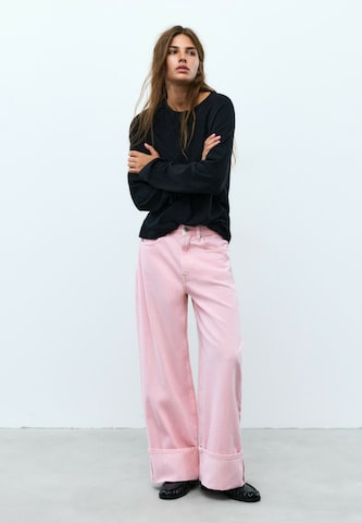 Pull&Bear Baggy Jeans in Roze: voorkant
