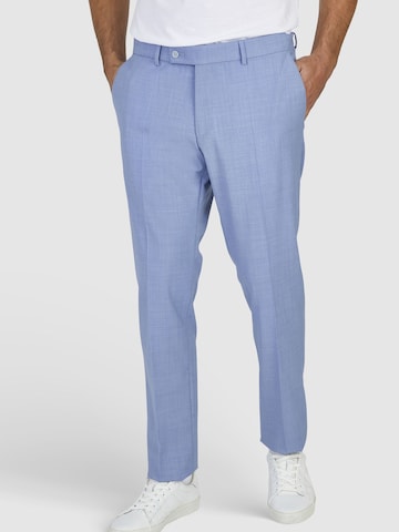 HECHTER PARIS Regular Pleated Pants in Blue: front