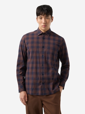 BOGNER Regular Fit Hemd 'Hardy' in Braun: Vorderseite