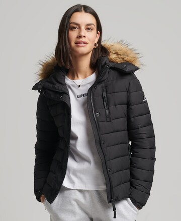 Superdry Winter Jacket in Black: front