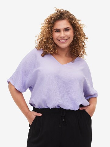 Zizzi - Blusa 'Kam' em roxo: frente