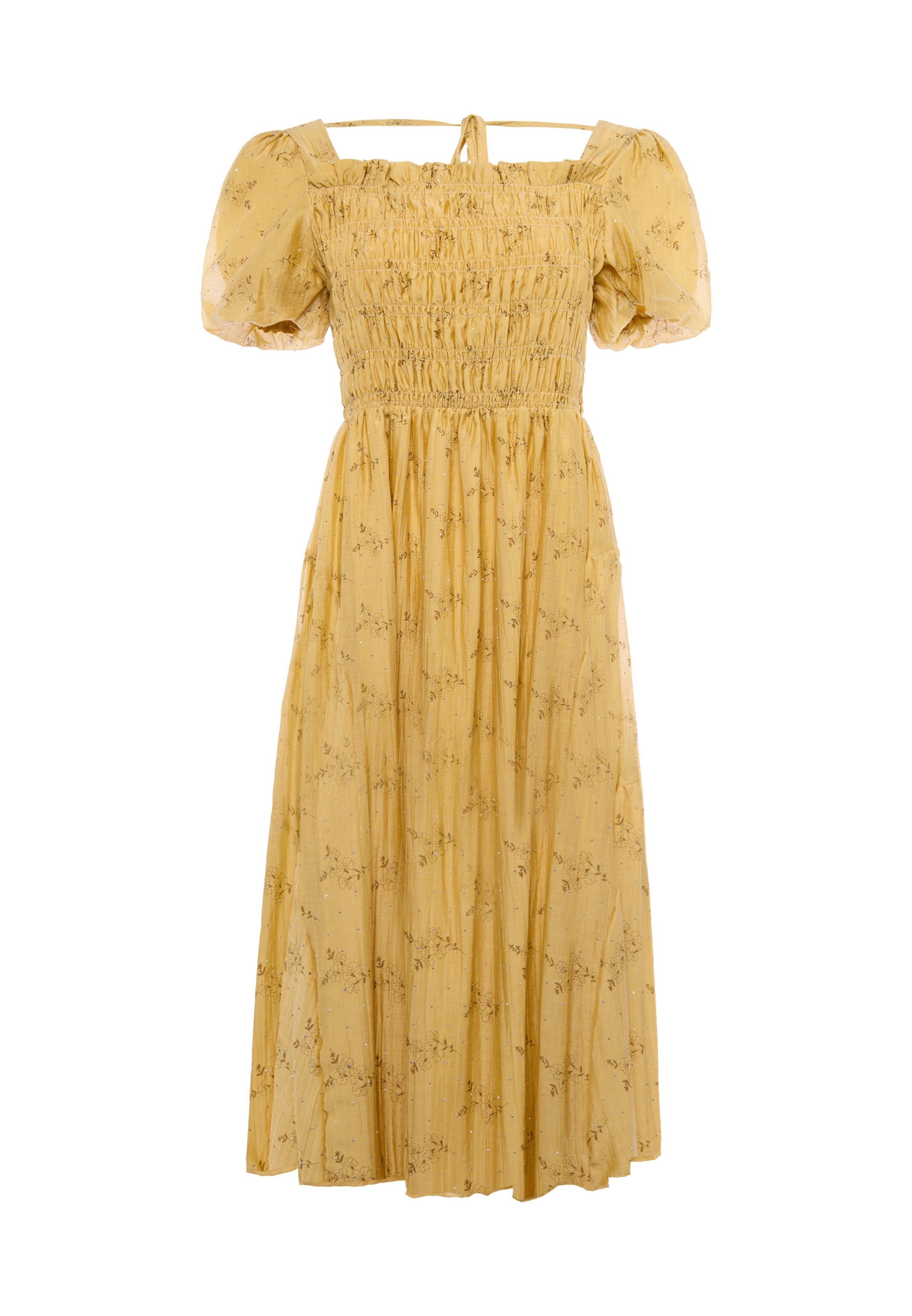 Robe usha BLACK LABEL en jaune : devant