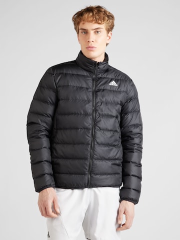 ADIDAS SPORTSWEAR Athletic Jacket 'Essentials' in Black: front