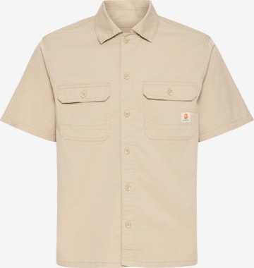 BLEND Kurzarmhemd Relaxed Fit ' BHMatz Overshirt ' in Beige: Vorderseite