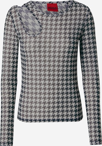 HUGO Koszulka 'Damecia' w kolorze szary: przód