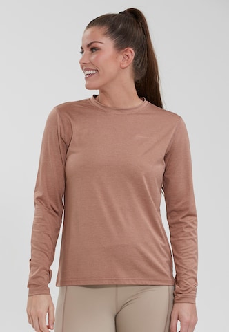 ENDURANCE Performance Shirt 'Maje' in Brown: front