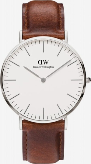 One Size dydžio Analoginis (įprasto dizaino) laikrodis 'St. Mawes' iš Daniel Wellington, spalva – ruda / sidabrinė, Prekių apžvalga
