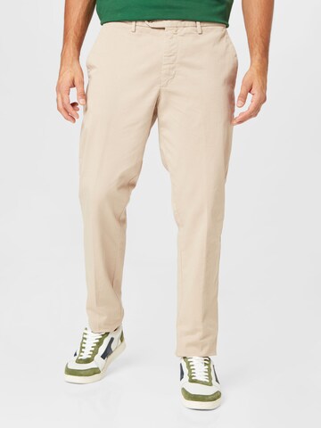 Regular Pantalon chino 'Danwick' Oscar Jacobson en beige : devant