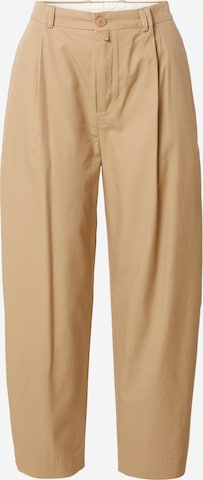 DRYKORN Loose fit Pleated Pants 'EARLY' in Brown: front