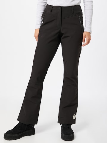 KILLTEC Boot cut Outdoor Pants 'Jilia' in Black: front