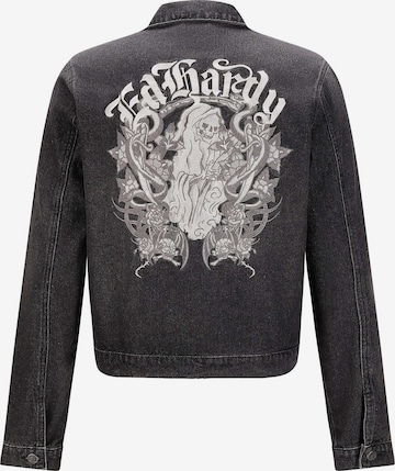 Ed Hardy Prechodná bunda 'Flammender Schädel' - Čierna: predná strana