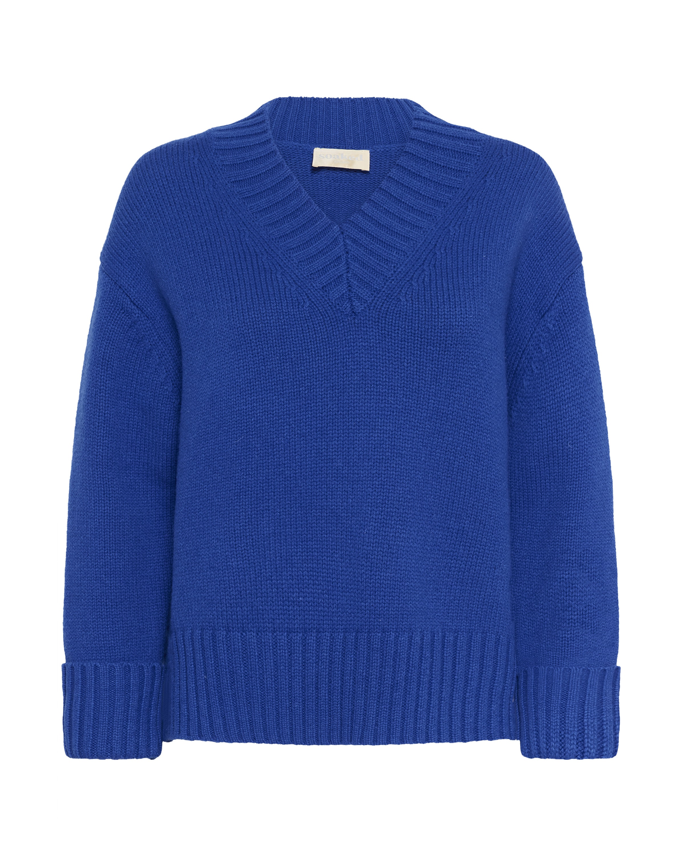 SOAKED IN LUXURY Pullover 'SLMoline' in Blau: Vorderseite