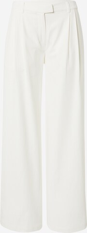 LENI KLUM x ABOUT YOU Loose fit Pleat-front trousers 'Valeria' in White: front