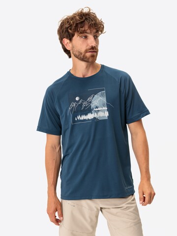 VAUDE Functioneel shirt 'Gleann T II' in Blauw: voorkant