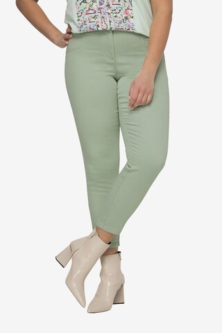 Coupe slim Pantalon MIAMODA en vert : devant