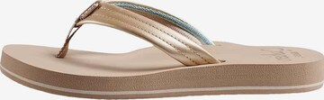 REEF T-Bar Sandals 'Cushion Breeze' in Gold: front
