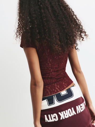 Pull&Bear Shirt in Rood