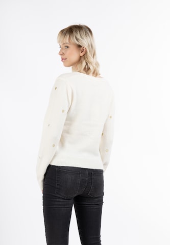 MYMO Knit cardigan 'Nolie' in White