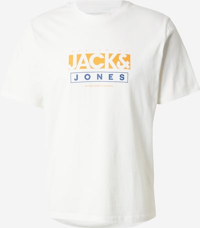Marškinėliai 'JORSEVEN' iš JACK & JONES, spalva – mėlyna / aukso geltonumo spalva / balta, Prekių apžvalga