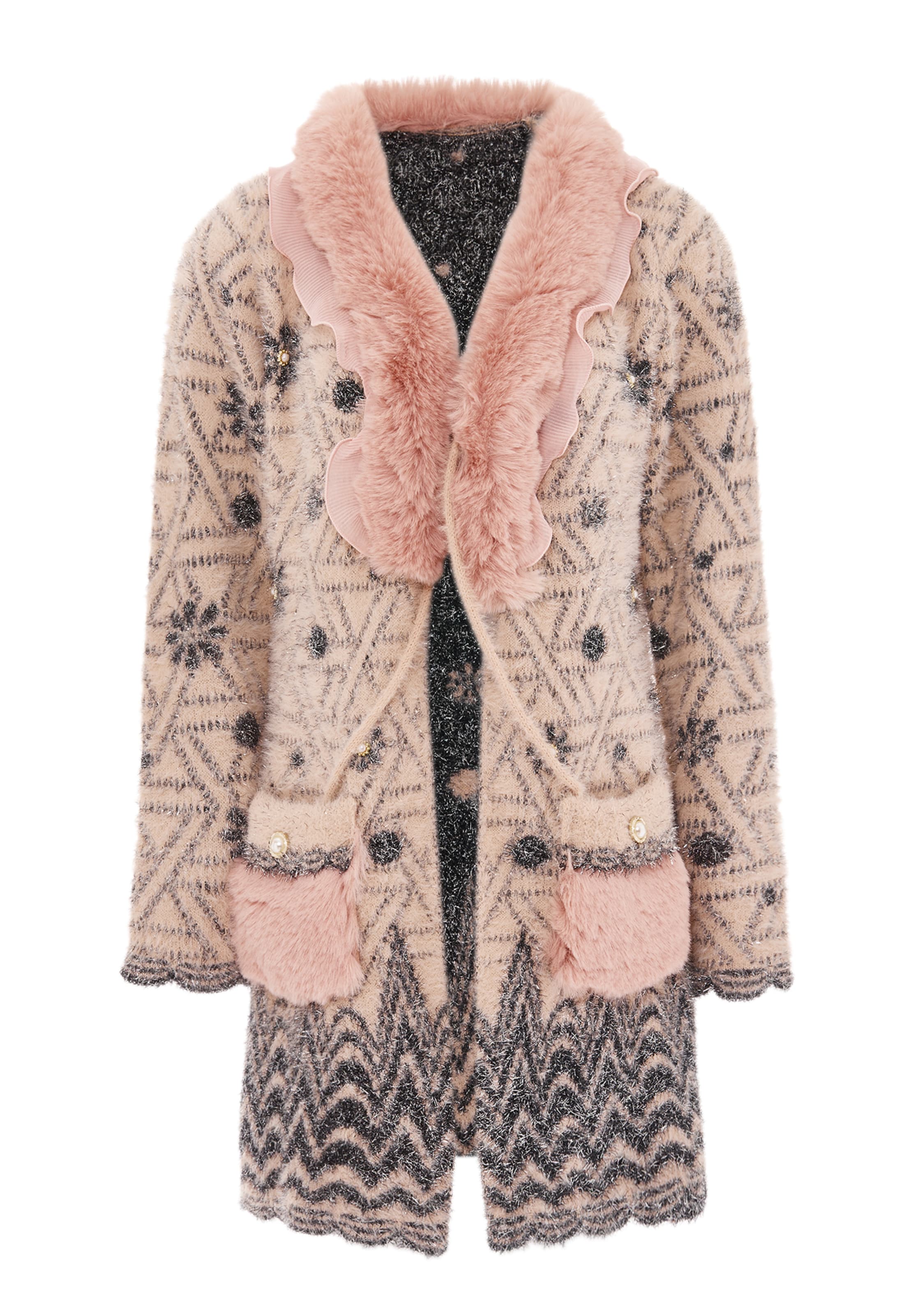 faina Strickjacke in Pink: Vorderseite