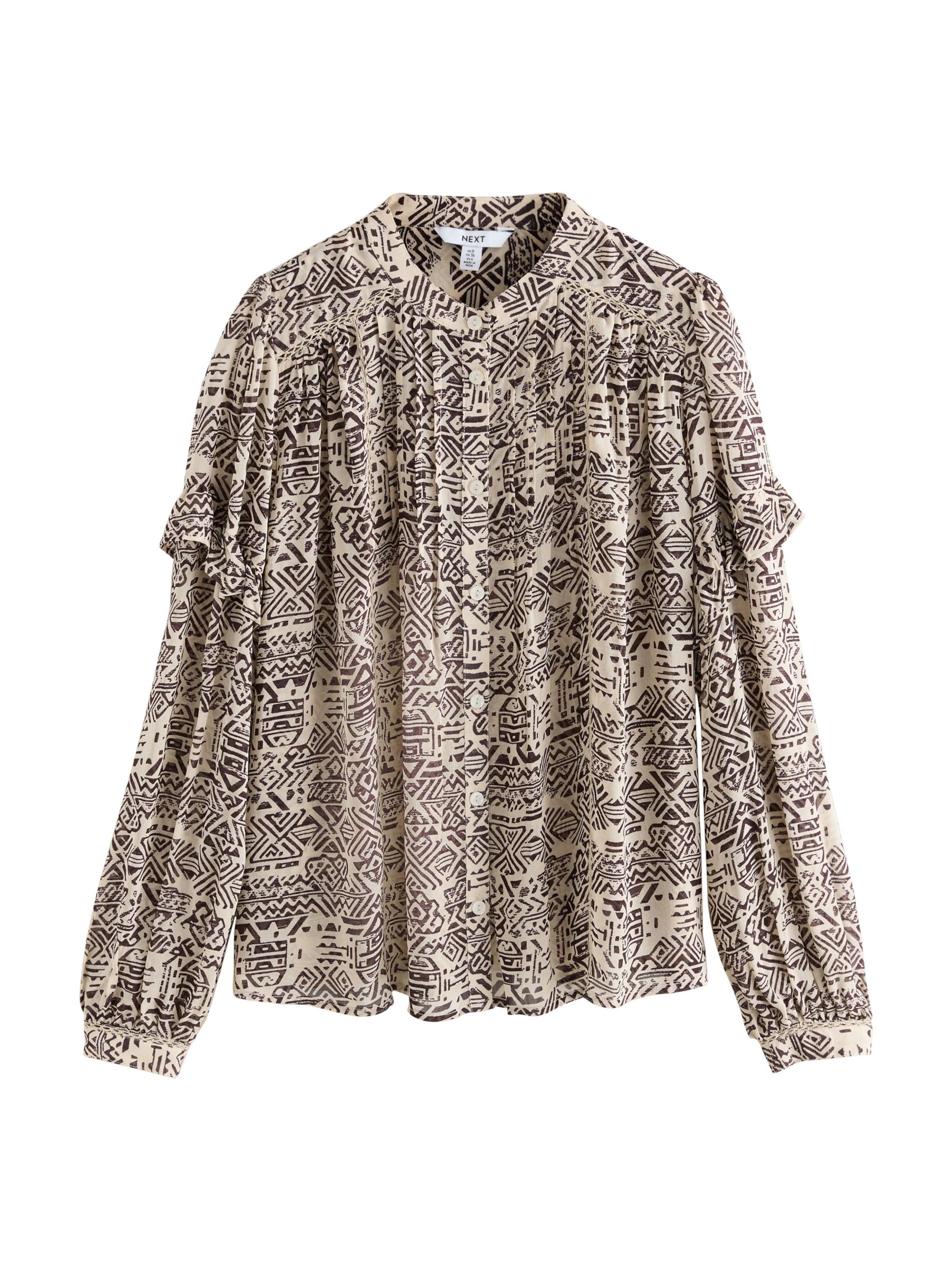 Next Blouse in Cream / Dark brown, Item view