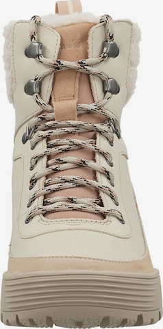 CLARKS Lace-Up Ankle Boots in Beige