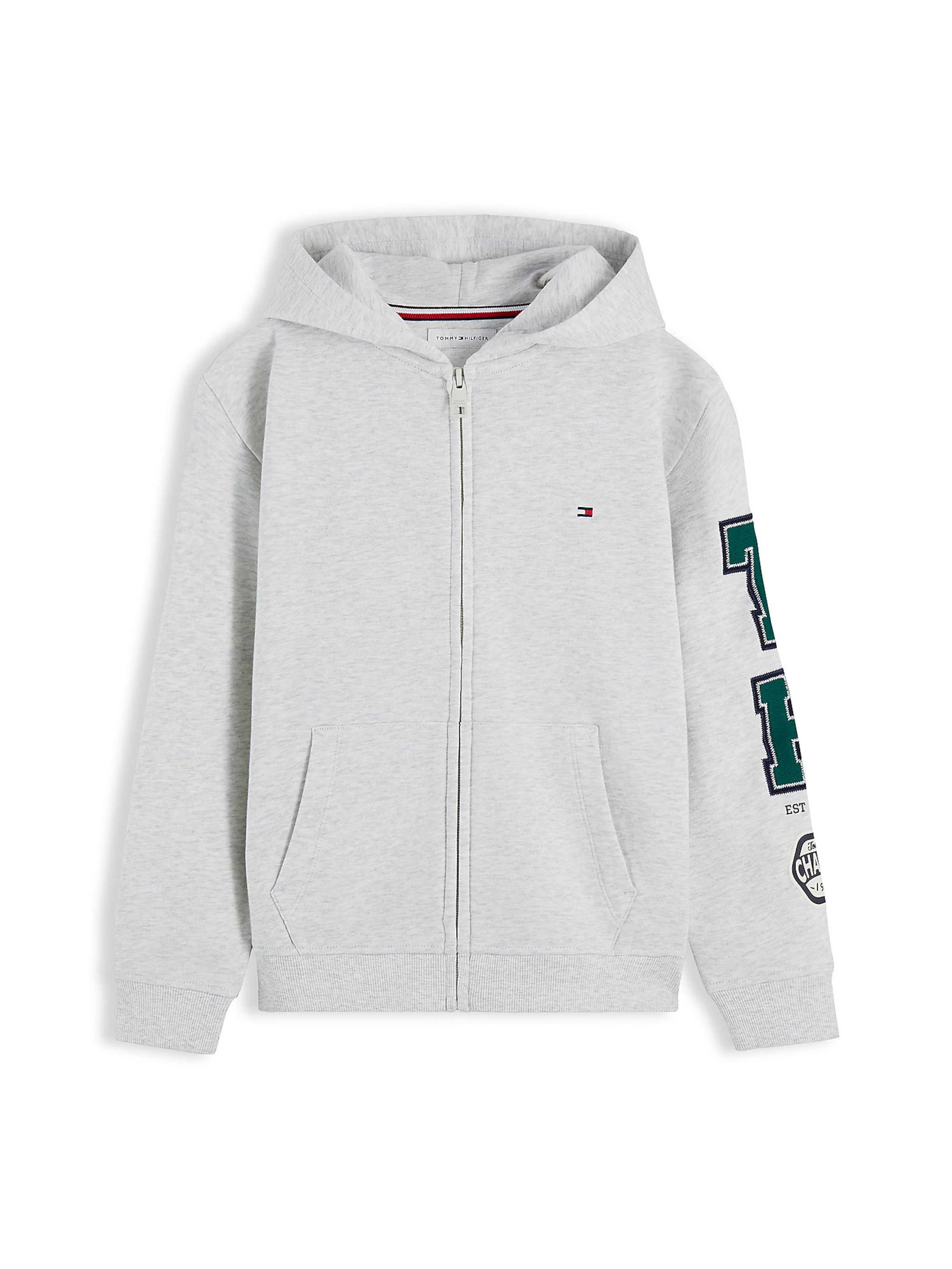 Giacca di felpa di TOMMY HILFIGER in grigio: frontale