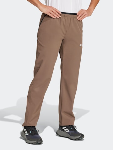 ADIDAS TERREX Regular Sports trousers 'LITEFLEX' in Brown: front