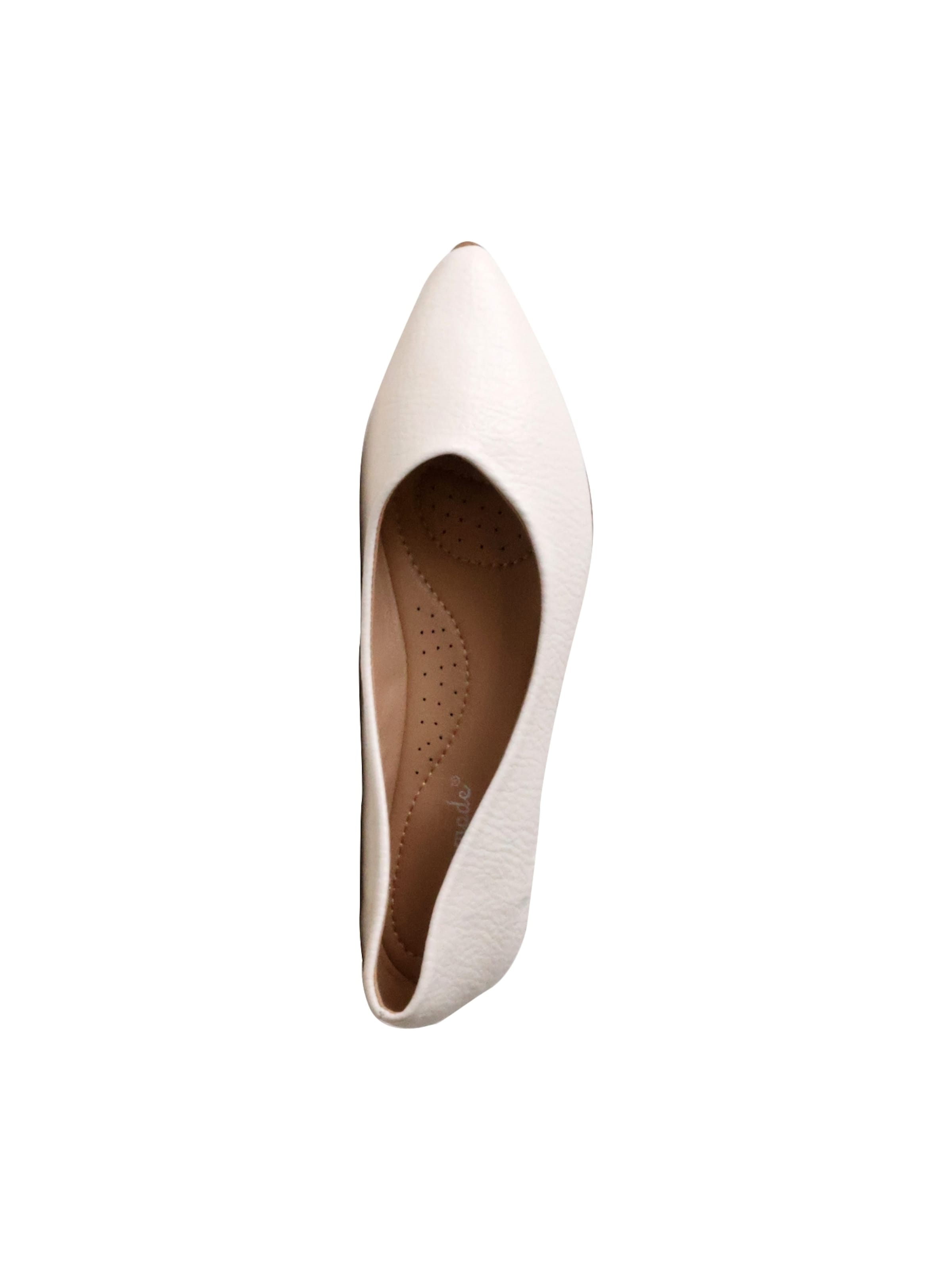 Super Mode Ballet Flats in White