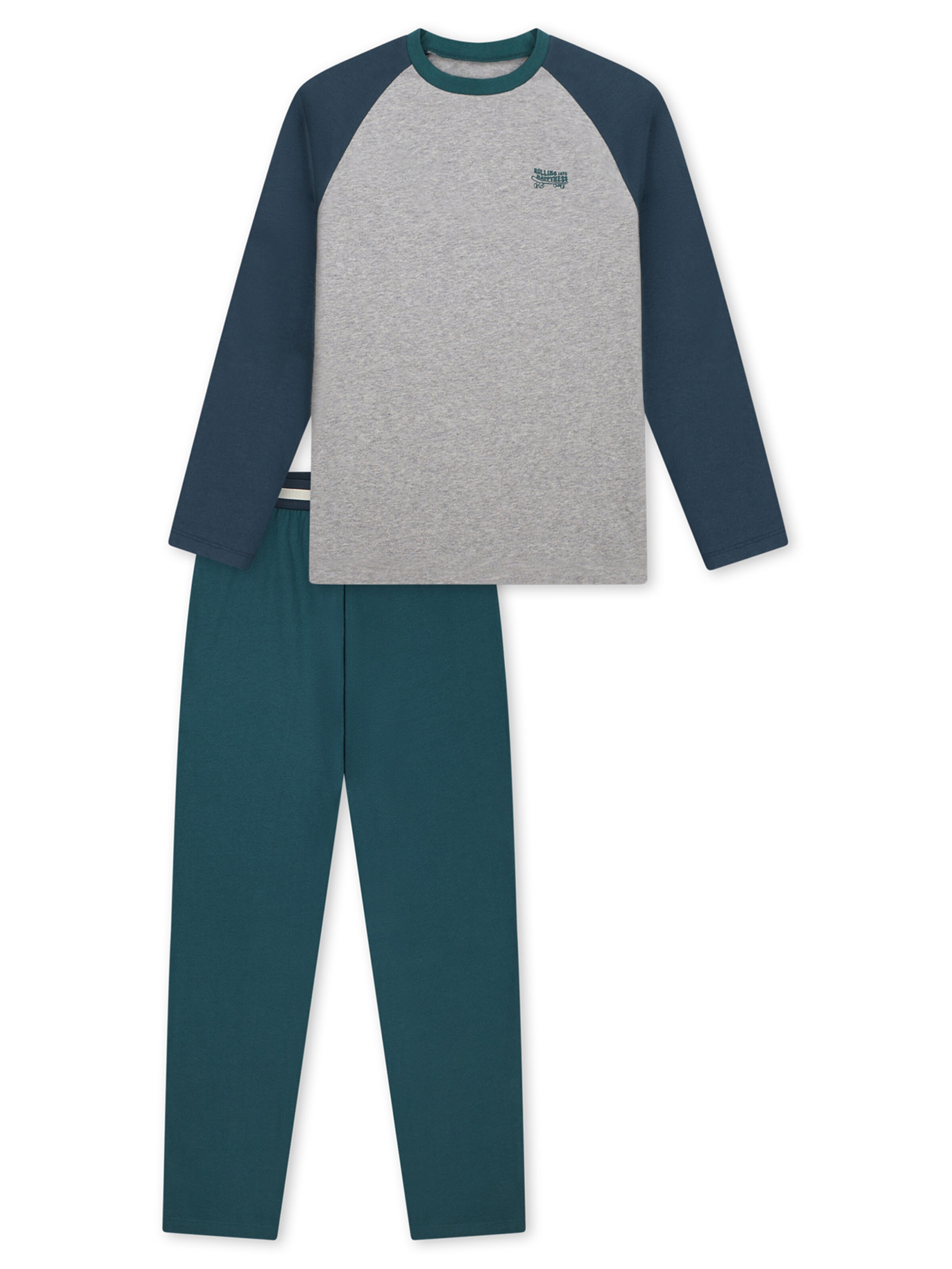 Pyjama ' Nightwear ' SCHIESSER en gris : devant