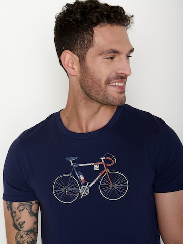 GREENBOMB Shirt 'Guide Bike Jacques' in Blauw