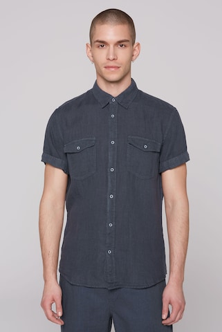 CMPD Slim fit Button Up Shirt in Blue: front